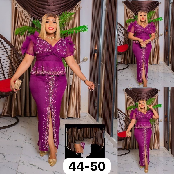 Luxury Stone Tops & Long Skirt